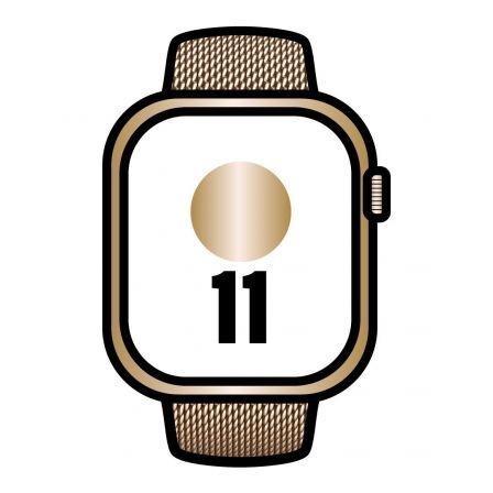 Apple Watch Series 11 GPS + Cellular 46mm Titanio Dorado con Correa Milanese Loop Apple Watch Series 11 GPS + Cellular 46mm Titanio Dorado con Correa Milanese Loop